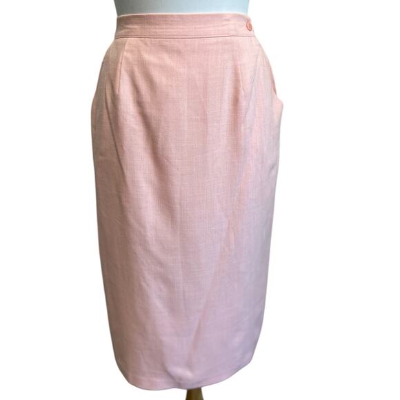 Vintage 90s That's Me 2 Pc Suit Blazer Skirt Pink Classic Dressy Women's 11/12 - Picture 5 of 8